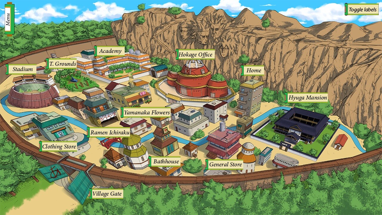 异族崛起游戏截图 - 木叶村中的剧情场景与角色互动界面